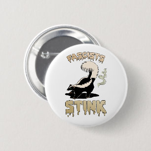 Cute Retro Skunk - Fascists Stink 6 Cm Round Badge