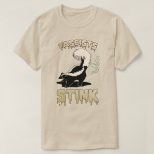Cute Retro Skunk - Fascists Stink T-Shirt
