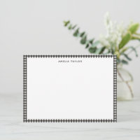 Cute Retro Soft Black Gingham Plaid Personalised