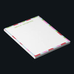 Cute Retro Strawberry Fruit Pattern Personalised Notepad<br><div class="desc">Cute retro aesthetic fruit pattern with strawberries in red,  pink,  and light blue.</div>