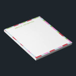 Cute Retro Strawberry Fruit Pattern Personalised Notepad<br><div class="desc">Cute retro aesthetic fruit pattern with strawberries in red,  pink,  and light blue.</div>