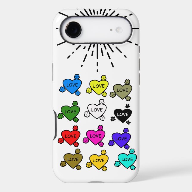 Cute Retro Stylish Hearts Pattern Newest Case-  (Back)