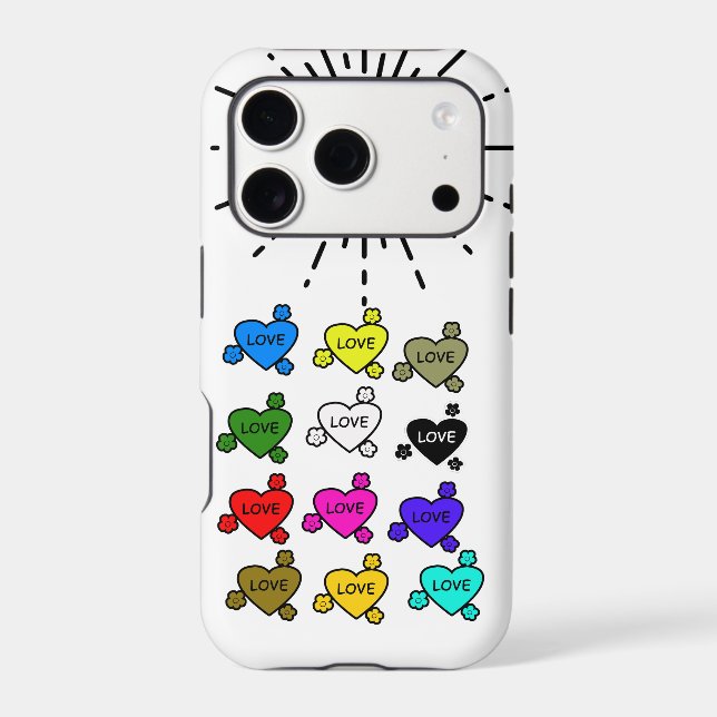 Cute Retro Stylish Hearts Pattern Newest Case-  (Back)