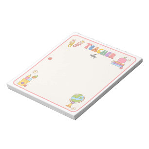 Cute Retro Teacher Notepad