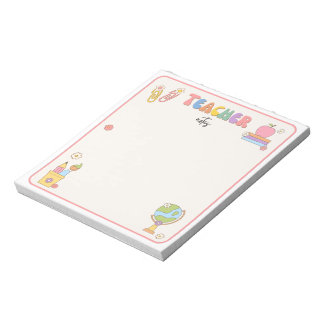 Cute Retro Teacher Notepad