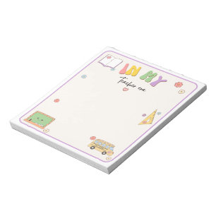 Cute Retro Teacher Notepad