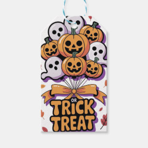 Cute Retro Trick or Treat Halloween Favour Bags Gift Tags