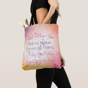 Cute Retro Vintage Best Mum Ever Mothers Day Tote Bag