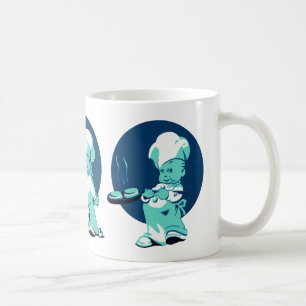 Cute Retro Vintage Blue Boy Chef Cook Baker Coffee Mug
