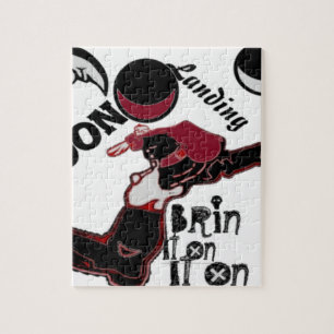 Cute retro vintage Bring it On Moon Landing HoHoHo Jigsaw Puzzle