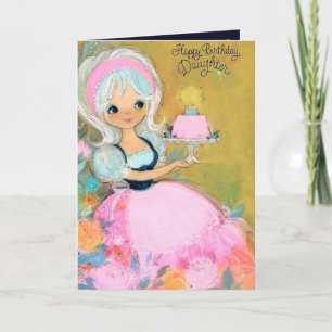 Cute retro vintage Daughter Birthday party Card