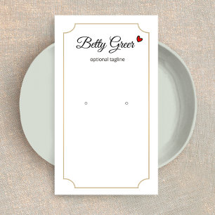 Cute Retro Vintage Earring Display Card