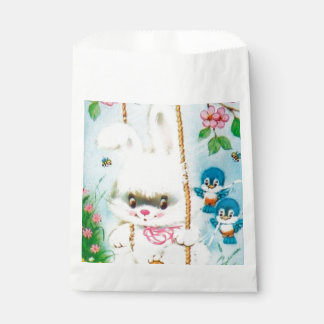 Cute retro vintage Easter bunny  Favour Bags