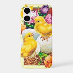 Cute retro vintage Easter chicks