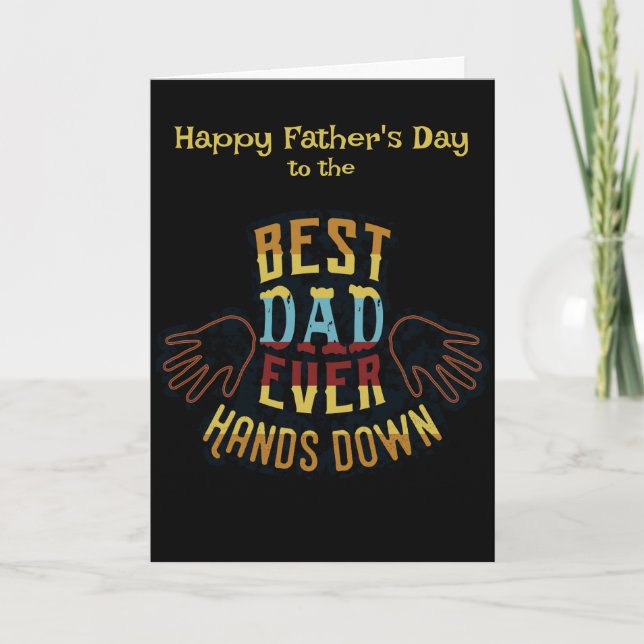 Cute Retro Vintage Invitation | best dad ever (Front)