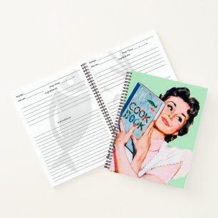 Cute retro vintage kitchen recipe notebook