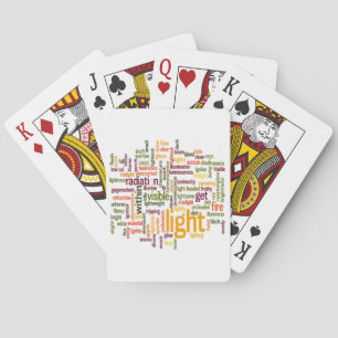 Cute Retro Vintage Lovely Light text gifts Playing Cards