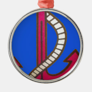 cute Retro Vintage Navy Achor.jpg Metal Tree Decoration