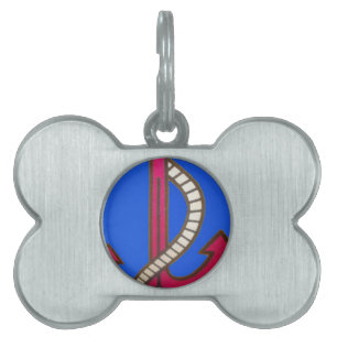 cute Retro Vintage Navy Achor.jpg Pet Tag