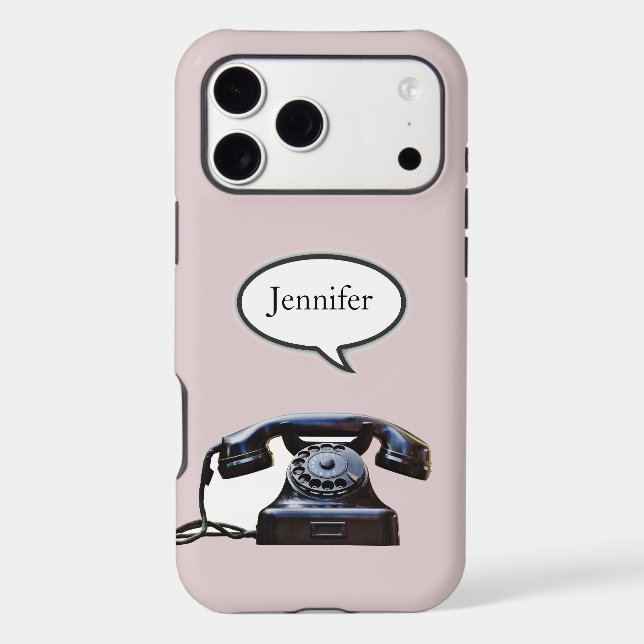 Cute Retro Vintage Phone iPhone / iPad case (Back)