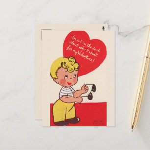 Cute retro vintage Valentine  Postcard
