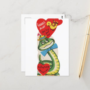 Cute retro vintage Valentine snack  Postcard