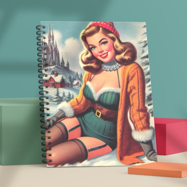 Cute Retro Winter Pin-up Notebook (Creator Uploaded)