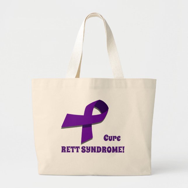 Cute Rett syndrome Awareness Bag! Large Tote Bag (Front)