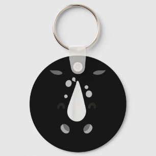 Cute Rhino Animal Face DIY Lazy Funny Halloween Key Ring