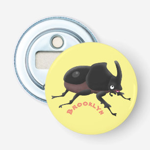 Cute rhinoceros beetle cartoon illustration bottle opener