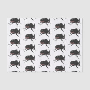 Cute rhinoceros beetle cartoon illustration tissue paper