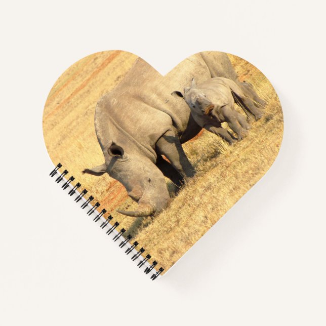 Cute rhinoceros in africa   notebook (Front)