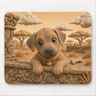 Cute Rhodesian Ridgeback Puppy, Baby Dog Mouse Mat