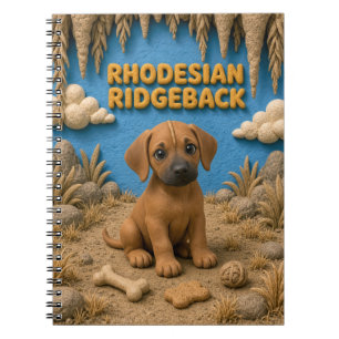 Cute Rhodesian Ridgeback Puppy, Baby Dog Notebook