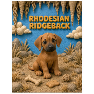 Cute Rhodesian Ridgeback Puppy, Baby Dog Postcard