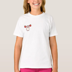 Cute Rice Ball Lifting Tomato Barbell Kids T-Shirt