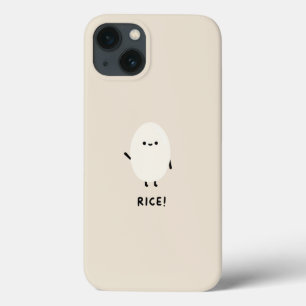 cute rice character minimal kawaii funny rice desi iPhone 13 case
