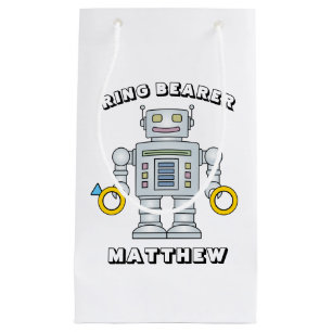 Cute Ring Bearer robot wedding gift bag for kids