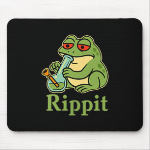 Cute Rippit Stoner Frog Smoking Stoner Mouse Mat