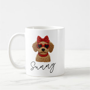 Cute RN Crochet Dog Valentine’s Day Coffee Mug