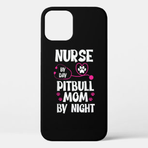 Cute RN Nurse Pit Bull Mum Paw Dog Puppy Lover iPhone 12 Case