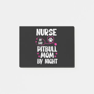 Cute RN Nurse Pit Bull Mum Paw Dog Puppy Lover Post-it Notes