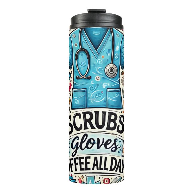 Cute RN Nurse Thermal Tumbler (Front)