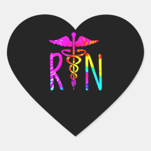 Cute RN Registered Nurse Tshirt Heart Sticker
