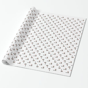 Cute Roadrunner Santa Claus Wrapping Paper