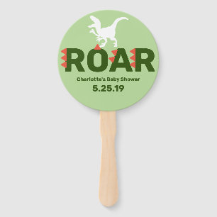 Cute Roar Dinosaur Baby Shower Hand Fan