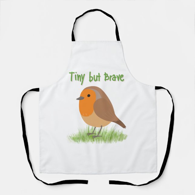 Cute Robin Bird Apron Gift (Front)