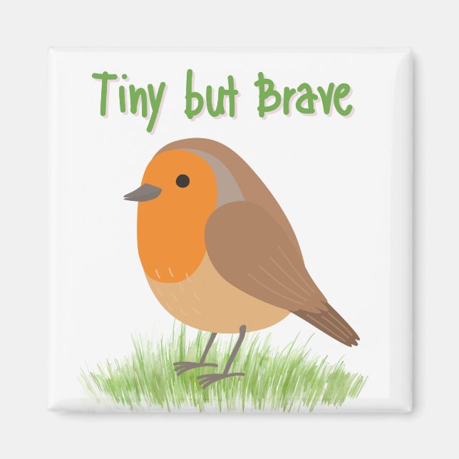 Cute Robin Bird Magnet (Front)