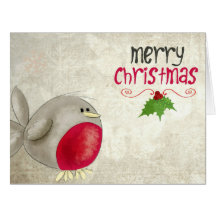 Cute Robin Christmas Card