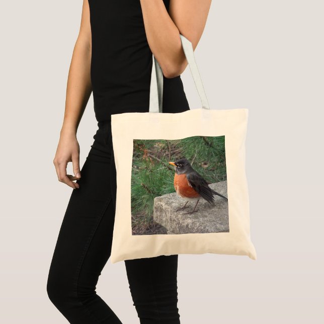 Cute Robin In Garden  Tote Bag (Front (Product))